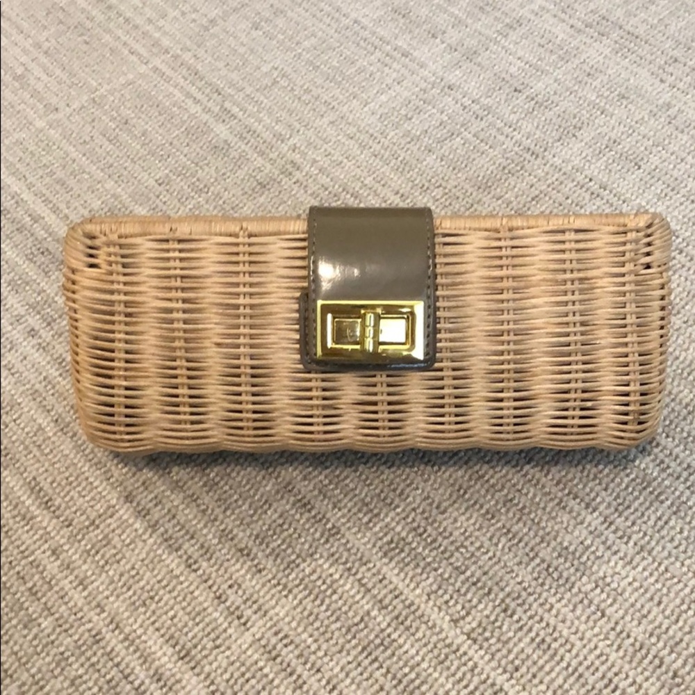 Jcrew rattan clutch